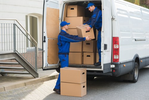 Customer completing a storage booking and agreement forms