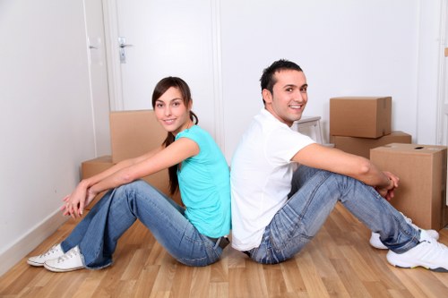 Professional movers loading a van for a local Enfieldtown relocation